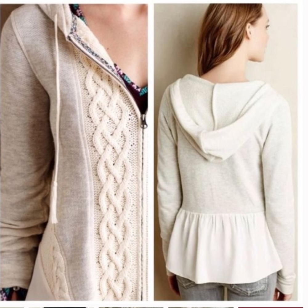 Anthro Saturday Sunday Sweater Hoodie Cardigan